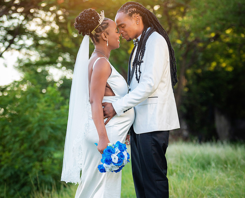 Beautiful dread locks his and hers wedding day