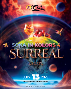 Soka in Kolors 4 Surreal Escape Flyer Design