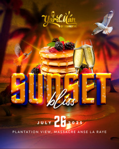 Yardman Entertainment Sunset Bliss Flyer Design