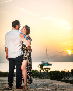 EBM Sunset Engagement Photography St Croix