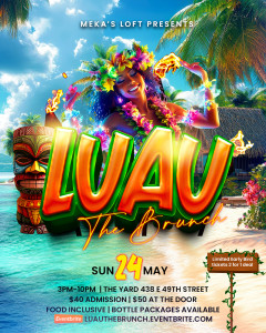 Meka's Loft Luau The Brunch Flyer Design
